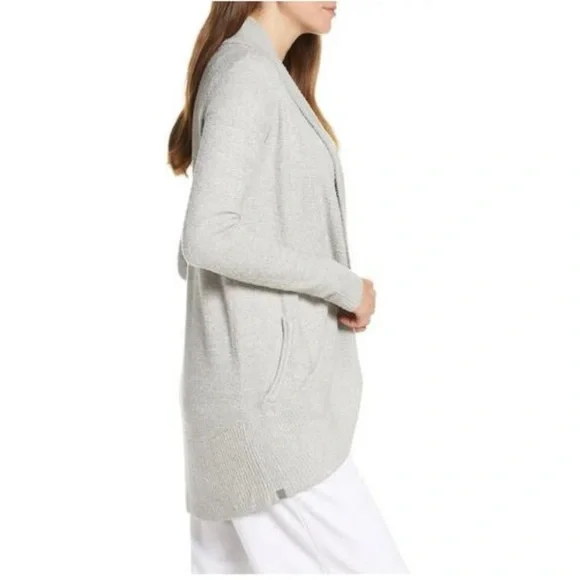 Barefoot‎ Dreams CozyChic Lite Circle Cardigan L/XL Pewter Pearl NWT - Picture 4 of 12